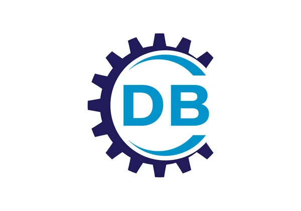初始字母D B标志设计向量模板 Db字母标识设计 — 图库矢量图片