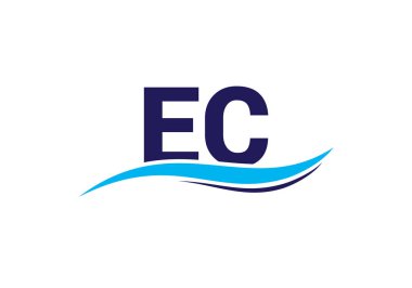 İlk Monogram E C Logo Tasarım Vektör Şablonu. E C Harfi Logo Tasarımı