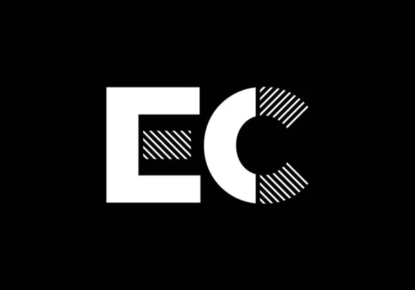 Початкова Монограма Літера Дизайн Логотипу Векторний Шаблон Дизайн Логотипу Електронної — стоковий вектор