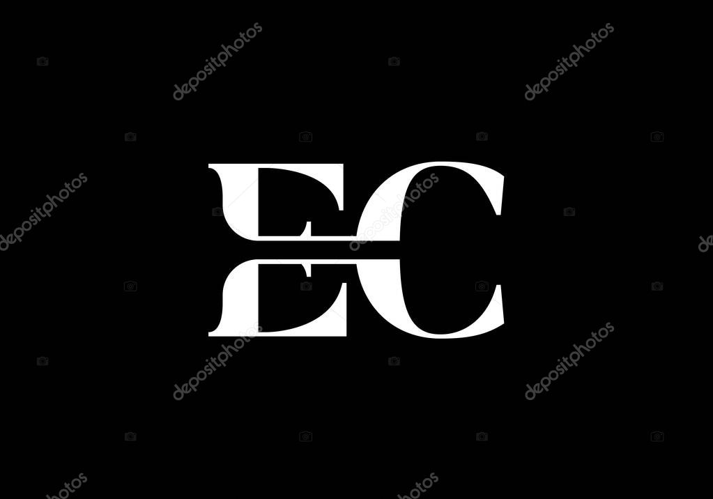 Initial Monogram Letter E C Logo Design Vector Template. E C Letter Logo Design