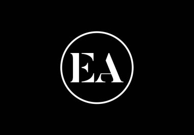 E A Başlangıç Harfi Logosu Tasarımı, Şirket İş Kimliği için Grafik Alfabe Sembolü