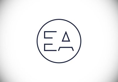 E A Başlangıç Harfi Logosu Tasarımı, Şirket İş Kimliği için Grafik Alfabe Sembolü