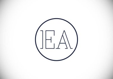 E A Başlangıç Harfi Logosu Tasarımı, Şirket İş Kimliği için Grafik Alfabe Sembolü