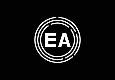 E A Başlangıç Harfi Logosu Tasarımı, Şirket İş Kimliği için Grafik Alfabe Sembolü