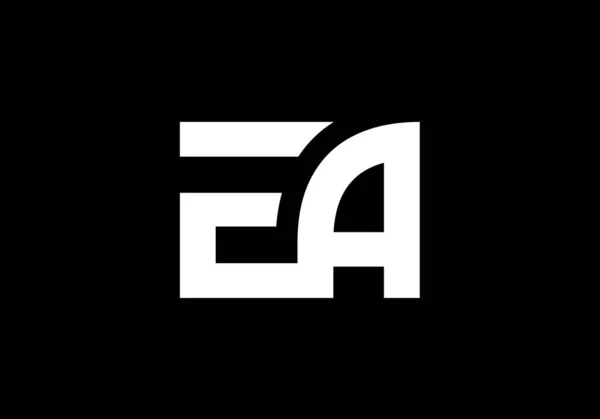 E企業アイデンティティのための頭文字ロゴデザイン グラフィックアルファベット記号 — ストックベクタ