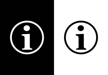Information icon vector illustration. Info simple sign symbol logo vector icon. clipart