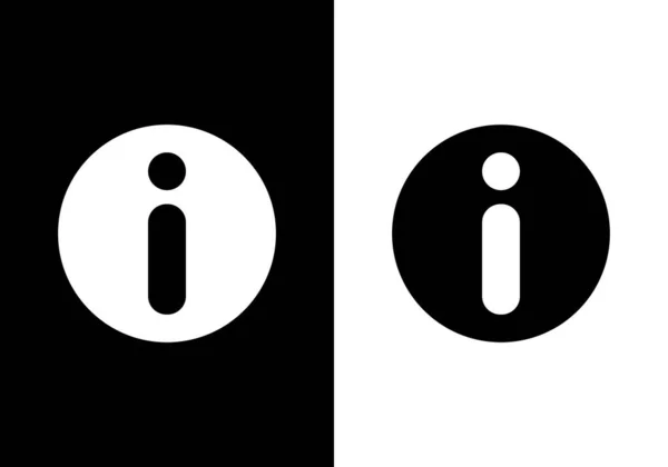 Ilustracja Wektora Informacji Info Prosty Znak Symbol Logo Wektor Ikona — Wektor stockowy