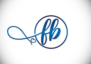 F B İlk Harf Logosu Tasarımı, Şirket İş Kimliği için Grafik Alfabe Sembolü
