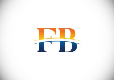 F B İlk Harf Logosu Tasarımı, Şirket İş Kimliği için Grafik Alfabe Sembolü