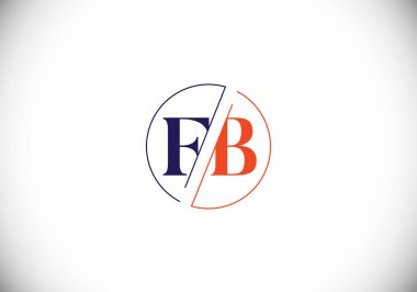 F B İlk Harf Logosu Tasarımı, Şirket İş Kimliği için Grafik Alfabe Sembolü