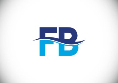 F B İlk Harf Logosu Tasarımı, Şirket İş Kimliği için Grafik Alfabe Sembolü