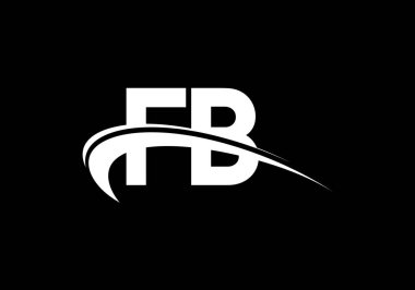 F B İlk Harf Logosu Tasarımı, Şirket İş Kimliği için Grafik Alfabe Sembolü