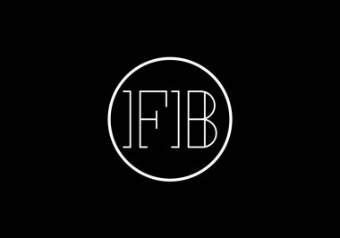 F B İlk Harf Logosu Tasarımı, Şirket İş Kimliği için Grafik Alfabe Sembolü