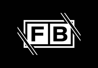 F B İlk Harf Logosu Tasarımı, Şirket İş Kimliği için Grafik Alfabe Sembolü