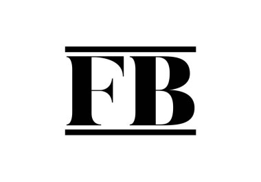 F B İlk Harf Logosu Tasarımı, Şirket İş Kimliği için Grafik Alfabe Sembolü