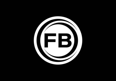 F B İlk Harf Logosu Tasarımı, Şirket İş Kimliği için Grafik Alfabe Sembolü