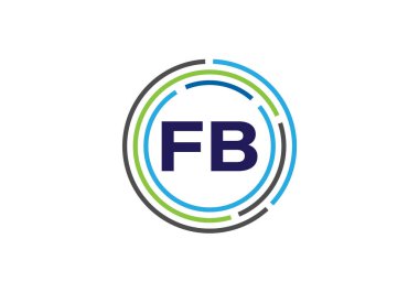 F B İlk Harf Logosu Tasarımı, Şirket İş Kimliği için Grafik Alfabe Sembolü