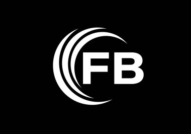 F B İlk Harf Logosu Tasarımı, Şirket İş Kimliği için Grafik Alfabe Sembolü
