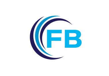 F B İlk Harf Logosu Tasarımı, Şirket İş Kimliği için Grafik Alfabe Sembolü