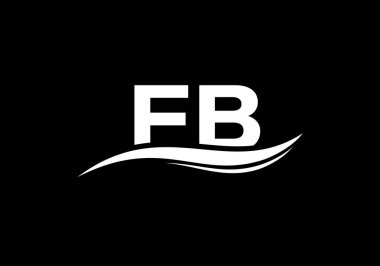 F B İlk Harf Logosu Tasarımı, Şirket İş Kimliği için Grafik Alfabe Sembolü