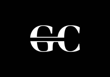 G C İlk Harf Logosu Tasarımı, Şirket İş Kimliği için Grafik Alfabe Sembolü