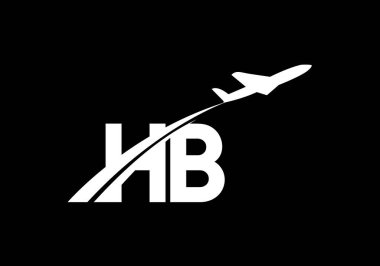 H B İlk Harf Logosu Tasarımı, Şirket İş Kimliği için Grafik Alfabe Sembolü