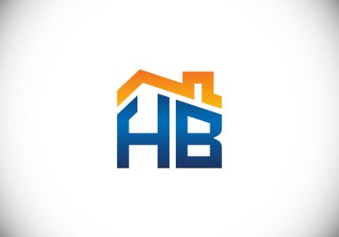 H B İlk Harf Logosu Tasarımı, Şirket İş Kimliği için Grafik Alfabe Sembolü