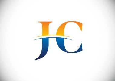 J C İlk Harf Logosu Tasarımı, Şirket İş Kimliği için Grafik Alfabe Sembolü