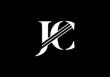 J C İlk Harf Logosu Tasarımı, Şirket İş Kimliği için Grafik Alfabe Sembolü