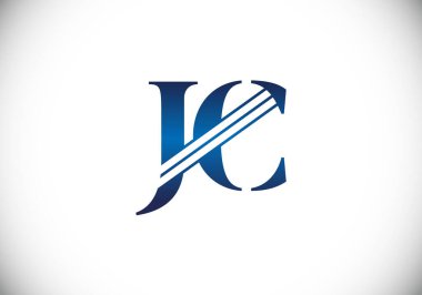 J C İlk Harf Logosu Tasarımı, Şirket İş Kimliği için Grafik Alfabe Sembolü