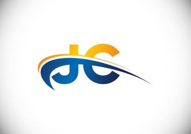 J C İlk Harf Logosu Tasarımı, Şirket İş Kimliği için Grafik Alfabe Sembolü