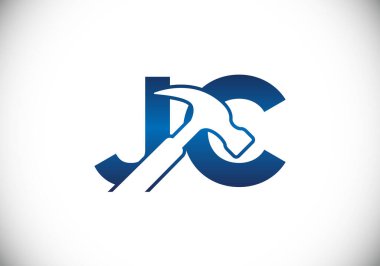 J C İlk Harf Logosu Tasarımı, Şirket İş Kimliği için Grafik Alfabe Sembolü