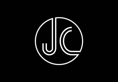 J C İlk Harf Logosu Tasarımı, Şirket İş Kimliği için Grafik Alfabe Sembolü