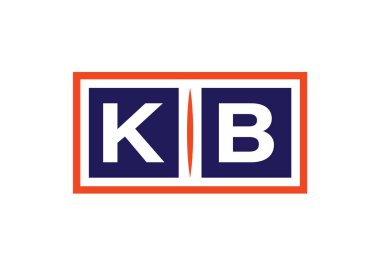 İlk Monogram Harf K B Logo Tasarım Vektör Şablonu. K B Harfi Logo Tasarımı