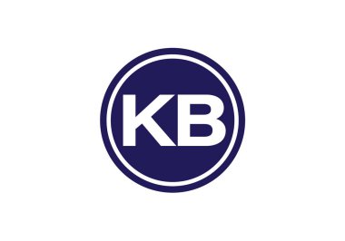 İlk Monogram Harf K B Logo Tasarım Vektör Şablonu. K B Harfi Logo Tasarımı