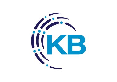 İlk Monogram Harf K B Logo Tasarım Vektör Şablonu. K B Harfi Logo Tasarımı