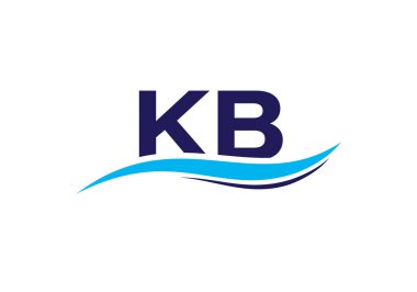 İlk Monogram Harf K B Logo Tasarım Vektör Şablonu. K B Harfi Logo Tasarımı