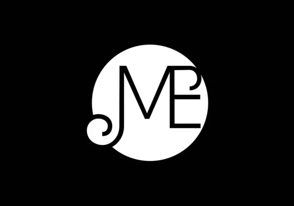 E字母符号符号 初始字母M E标志设计向量模板 字母标识 — 图库矢量图片