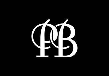 P B İlk Harf Logosu Tasarımı, Şirket İş Kimliği için Grafik Alfabe Sembolü
