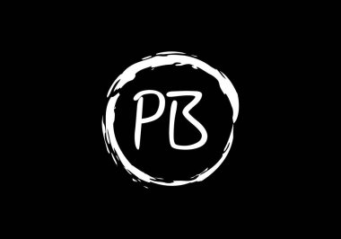 P B İlk Harf Logosu Tasarımı, Şirket İş Kimliği için Grafik Alfabe Sembolü
