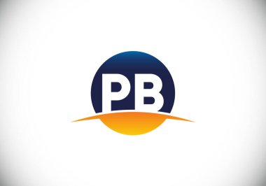 P B İlk Harf Logosu Tasarımı, Şirket İş Kimliği için Grafik Alfabe Sembolü