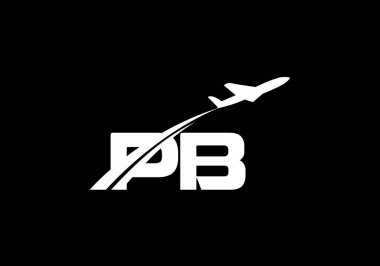 P B İlk Harf Logosu Tasarımı, Şirket İş Kimliği için Grafik Alfabe Sembolü