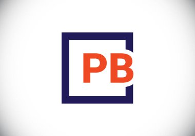 P B İlk Harf Logosu Tasarımı, Şirket İş Kimliği için Grafik Alfabe Sembolü