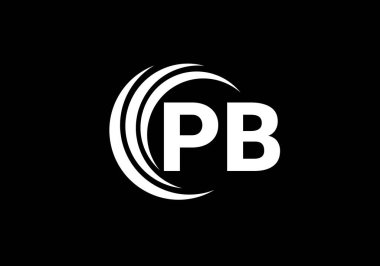 P B İlk Harf Logosu Tasarımı, Şirket İş Kimliği için Grafik Alfabe Sembolü