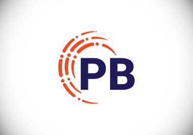 P B İlk Harf Logosu Tasarımı, Şirket İş Kimliği için Grafik Alfabe Sembolü