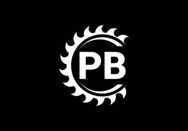 P B İlk Harf Logosu Tasarımı, Şirket İş Kimliği için Grafik Alfabe Sembolü