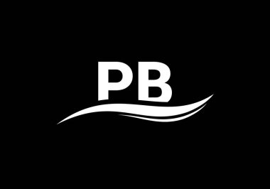 P B İlk Harf Logosu Tasarımı, Şirket İş Kimliği için Grafik Alfabe Sembolü