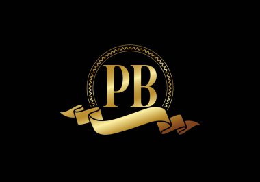 P B İlk Harf Logosu Tasarımı, Şirket İş Kimliği için Grafik Alfabe Sembolü