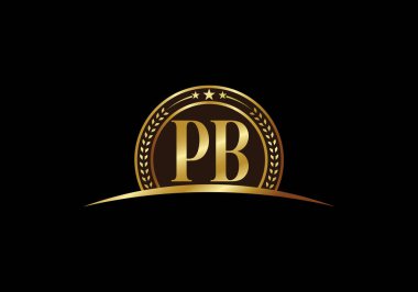 P B İlk Harf Logosu Tasarımı, Şirket İş Kimliği için Grafik Alfabe Sembolü