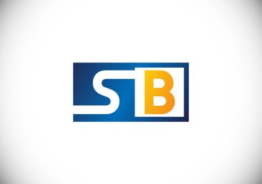 S B İlk Harf Logosu Tasarım Vektör Şablonu. S B monogram Logosu.